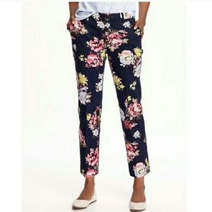 NWT Old Navy floral straight leg pants Sz 10